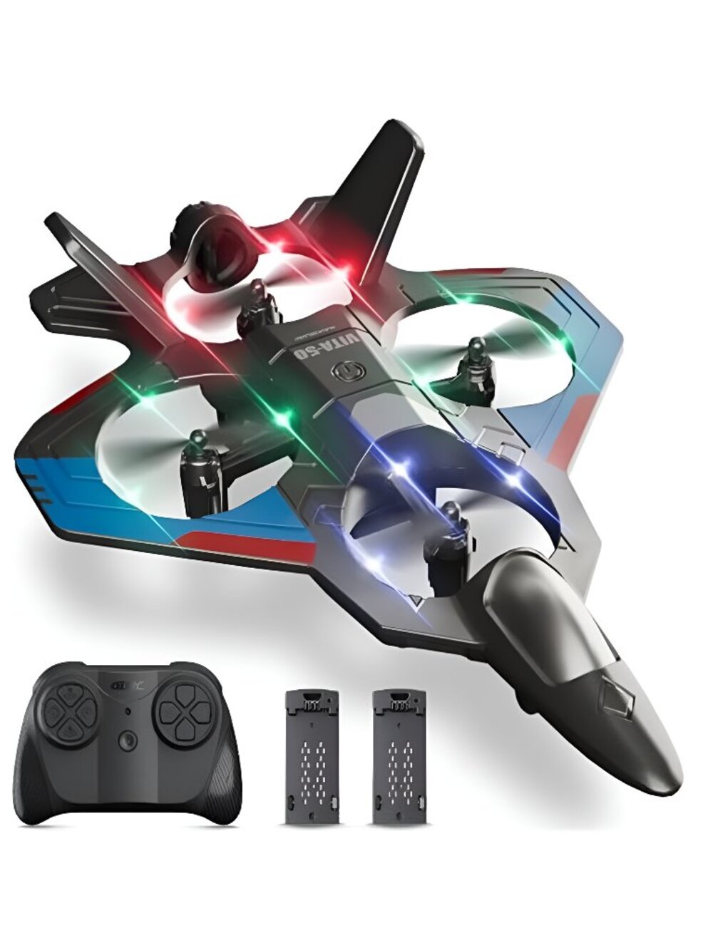 RC Planes Remote Control Airplanes for Kids Adults, Black, 2Batteries - F2